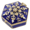Schmuckdose Marineblau Gold – Luxuriöse Eleganz