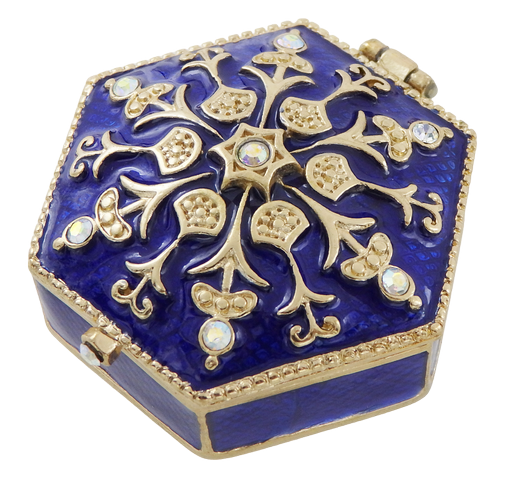 Schmuckdose Marineblau Gold – Luxuriöse Eleganz