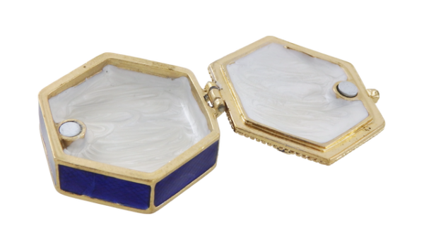 Schmuckdose Marineblau Gold – Luxuriöse Eleganz