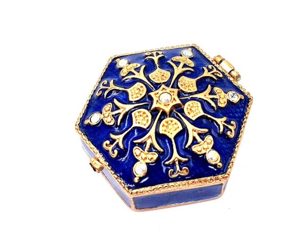 Schmuckdose Marineblau Gold – Luxuriöse Eleganz