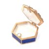 Schmuckdose Marineblau Gold – Luxuriöse Eleganz