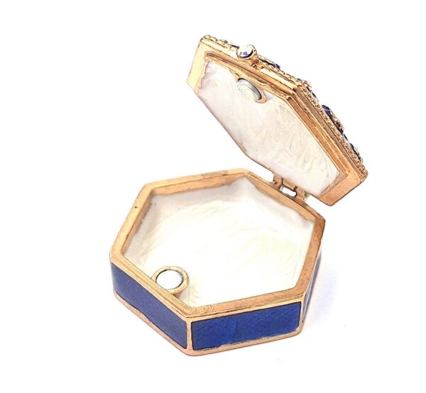 Schmuckdose Marineblau Gold – Luxuriöse Eleganz