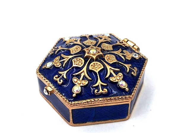 Schmuckdose Marineblau Gold – Luxuriöse Eleganz