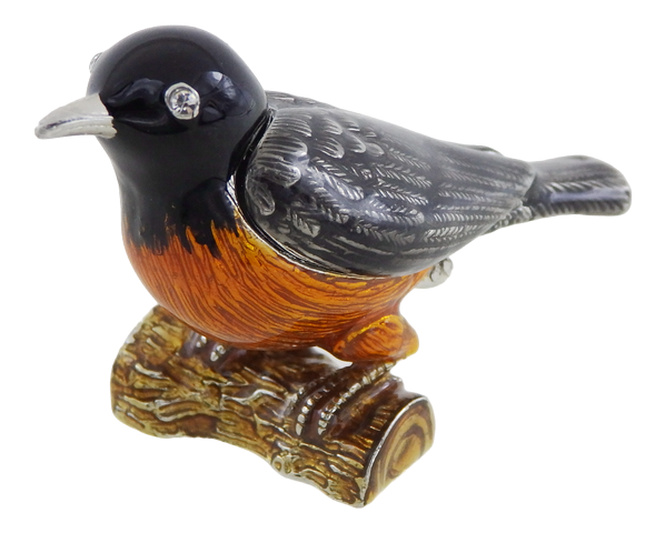 Vogel Schmuckdose Metall – Exklusive Kristall-Deko 6 cm