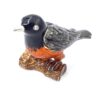 Vogel Schmuckdose Metall – Exklusive Kristall-Deko 6 cm