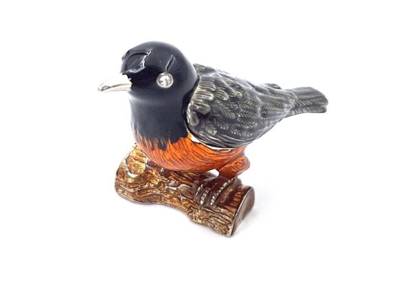 Vogel Schmuckdose Metall – Exklusive Kristall-Deko 6 cm