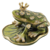 Frosch Schmuckdose mit Kristallen - Exklusiver Blickfang