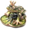 Frosch Schmuckdose mit Kristallen - Exklusiver Blickfang