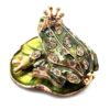 Frosch Schmuckdose mit Kristallen - Exklusiver Blickfang