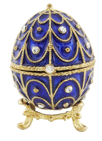 Blaue Fabergé Ei Schmuckdose - Zeitlose Eleganz