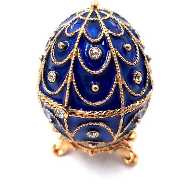 Blaue Fabergé Ei Schmuckdose - Zeitlose Eleganz