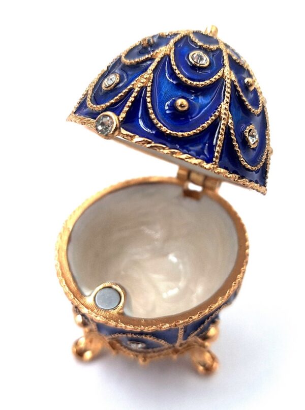 Blaue Fabergé Ei Schmuckdose - Zeitlose Eleganz