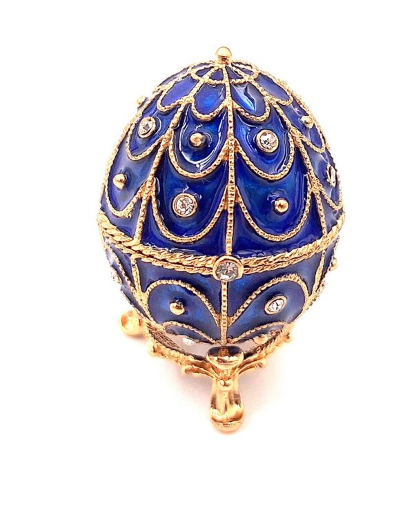 Blaue Fabergé Ei Schmuckdose - Zeitlose Eleganz