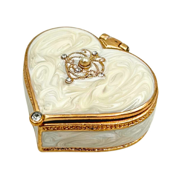 Schmuckschatulle Herz Weiß Gold - Zeitlose Eleganz