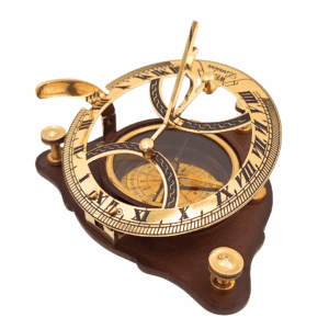 Messingkompass mit Sonnenuhr - Exklusive Geschenkidee