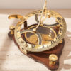 Messingkompass mit Sonnenuhr - Exklusive Geschenkidee