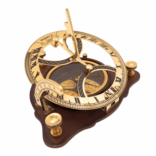 Messingkompass mit Sonnenuhr - Exklusive Geschenkidee