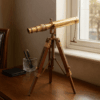 Retro Fernrohr auf Holzstativ – Exklusives Deko