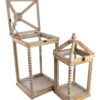 Große Holzlaternen LOKKE XL – Exklusives 2er Set 65 cm
