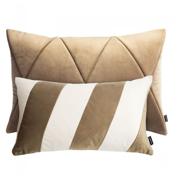 Beige Dekokissen 2er Set Touch Stripes - Stilvoll Modern