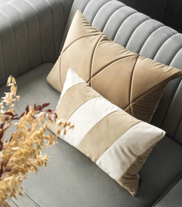 Beige Dekokissen 2er Set Touch Stripes - Stilvoll Modern