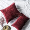 Bordeaux Strukturkissen Bergen 50x30 - Eleganter Akzent