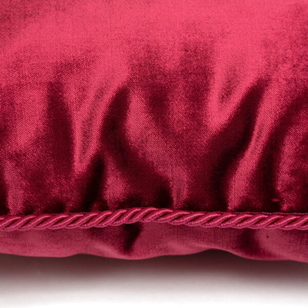 Bordeaux Samt Dekokissen 45x45 - Luxuriöser Blickfang