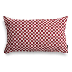 Rotes Karo Dekokissen 50x30 cm - Moderner Blickfang