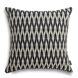 Schwarzes Kissen mit Blattmuster 45x45 - Stilvoller Blickfang