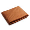 Rostbraune Velours Tagesdecke VELVET – Exklusiver Bettüberwurf 220x140 cm