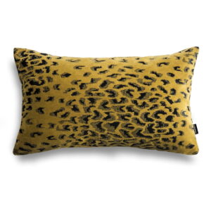 Goldenes Dekokissen Leo – Exotisches Sofakissen 50x30 cm