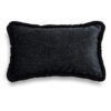 Schwarzes Bouclé Kissen 50x30 cm - Luxuriöser Akzent