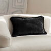 Schwarzes Bouclé Kissen 50x30 cm - Luxuriöser Akzent