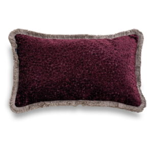 Bordeaux Bouclé Kissen 50x30 cm - Eleganter Blickfang