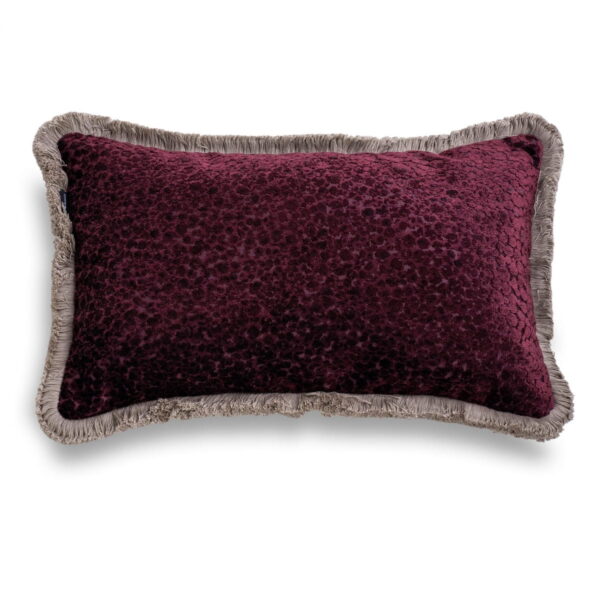 Bordeaux Bouclé Kissen 50x30 cm - Eleganter Blickfang