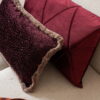 Bordeaux Bouclé Kissen 50x30 cm - Eleganter Blickfang