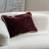 Bordeaux Bouclé Kissen 50x30 cm - Eleganter Blickfang