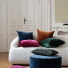 Schwarzes Cord Kissen 50x50 cm - Exklusiver Look