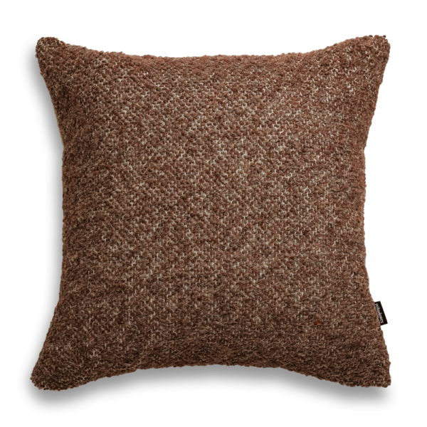Rostbraunes Bouclé Dekokissen NOLA 45×45 cm