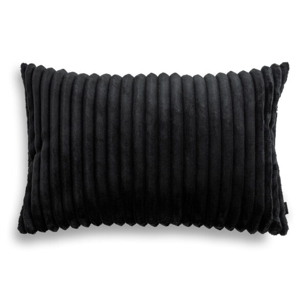 Schwarzes Cord Dekokissen Colet – Exklusives Sofakissen 60x40 cm