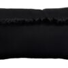 Schwarzes Fransenkissen Samt 50x30 cm - Stilvoll