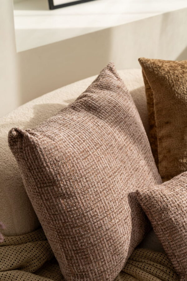 Rosa Beige Dekokissen 3er Set Teli - Eleganter Komfort