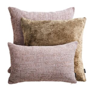 Rosa Beige Dekokissen 3er Set Teli - Eleganter Komfort
