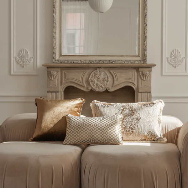 Creme Dekokissen 3er Set Aurum - Exklusive Eleganz