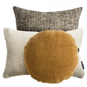 Beige Braun Dekokissen 3er Set - Natürliche Eleganz