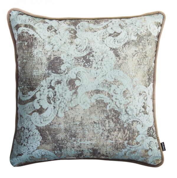 Beige Mint Dekokissen 3er Set - Elegante Velvet & Gold Optik