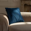 Blaue Dekokissen 2er Set - Elegante Touch & Gold Optik