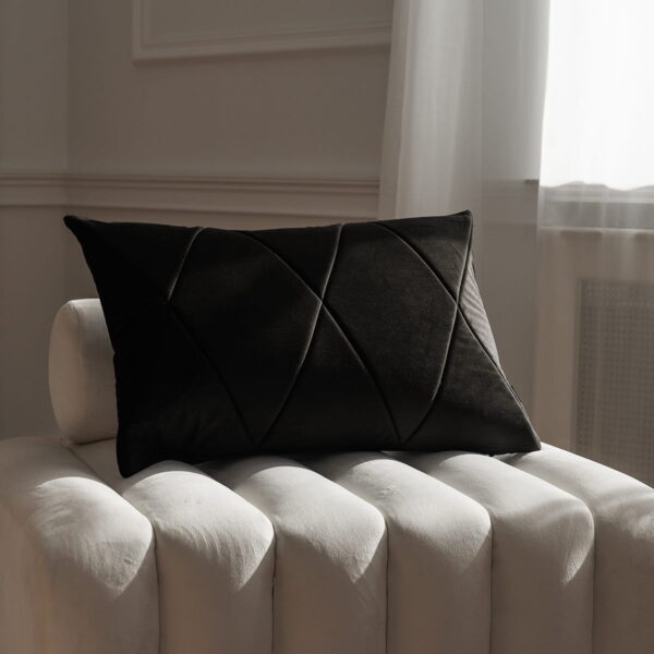 Schwarzes Samtkissen Touch – Exklusives Design 45x45 cm