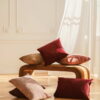 Bordeaux Touch Samtkissen 45x45 - Eleganter Blickfang