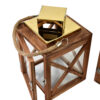 LEVI GOLD Laternen Set mit Kreuzdesign – 2 dekorative Holzlaternen